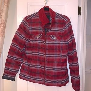 PRANA Red Plaid Jacket